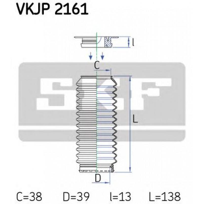 VKJP 2161 SKF - Пильовик привідного валу